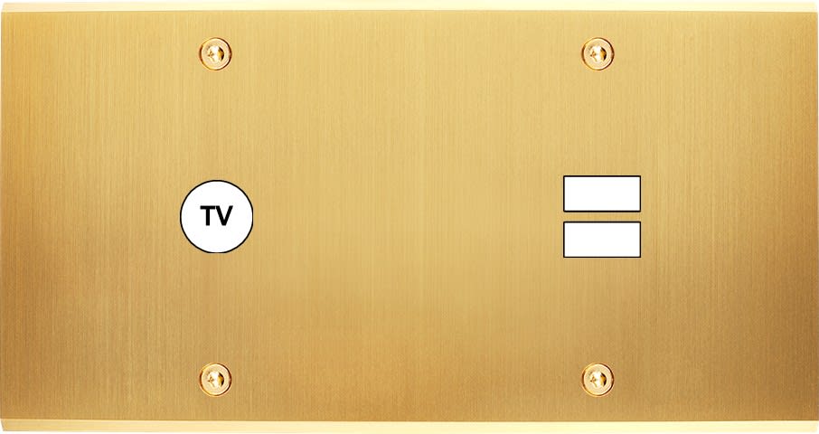 MODELEC - Façade Confidence Laiton Satine Double Horizontale C1 U1 à Vis