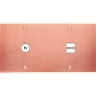 MODELEC - Façade Confidence Laiton Cuivre Satine Double Horizontale C1 U1 à Vis