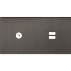 MODELEC - Façade Empreintes ANGLE Canon de Fusil Double Horizontale Prise TV Chargeur USB