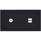 MODELEC - Façade Désir Noir Mat Double Horizontale C1 U1