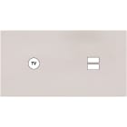 MODELEC - Façade Désir Gris Perle Mat Double Horizontale C1 U1