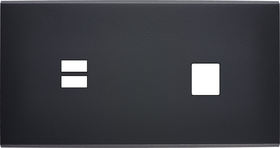 MODELEC - Façade Confidence Laiton Noir Mat Double Horizontale U1 M1