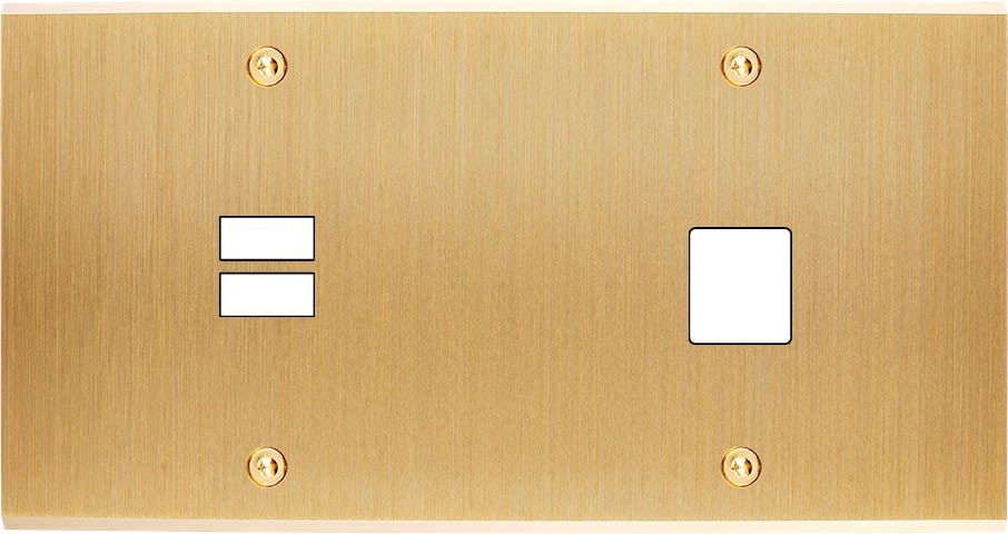 MODELEC - Façade Confidence Laiton Brosse Double Horizontale U1 M1 à Vis