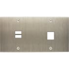 MODELEC - Façade Confidence Laiton Acier Brosse Double Horizontale U1 M1 à Vis