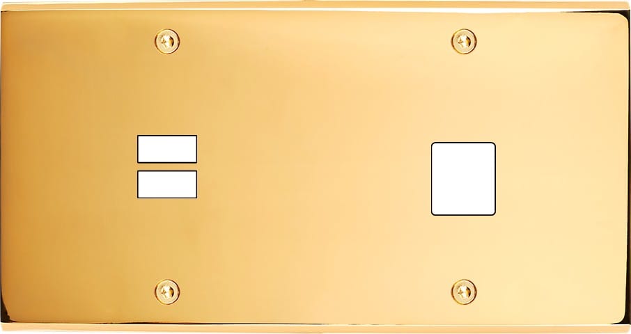 MODELEC - Façade Confidence Laiton Or Miroir Double Horizontale U1 M1 à Vis