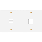 MODELEC - Façade Confidence Laiton Blanc Email Double Horizontale U1 M1 à Vis