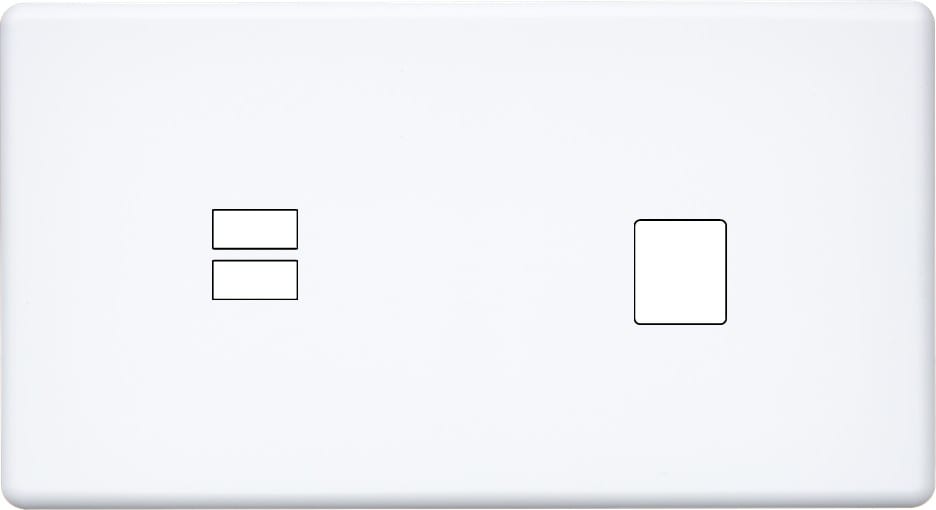 MODELEC - Façade Hitera Blanc Double Horizontale U1 M1