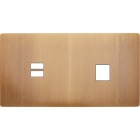MODELEC - Façade "M" Laiton Vieux Bronze Doubl Horizontal 1 Chargeur USB 1 Media magnétiq