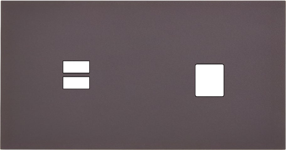 MODELEC - Façade Désir Anthracite Mat Double Horizontale U1 M1