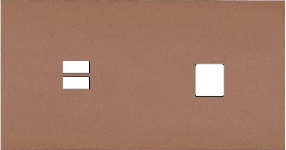 MODELEC - Façade Désir Moka Mat Double Horizontale U1 M1
