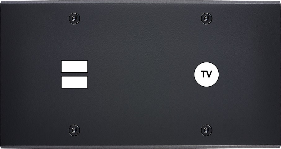 MODELEC - Façade Confidence Laiton Noir Mat Double Horizontale U1 C1 à Vis