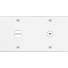 MODELEC - Façade Confidence Laiton Blanc Mat Double Horizontale U1 C1 à Vis