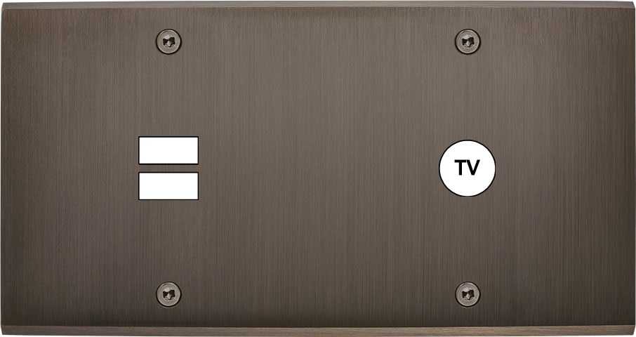 MODELEC - Façade Confidence Laiton Canon De Fusil Double Horizontale U1 C1 à Vis