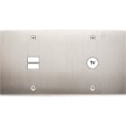 MODELEC - Façade Confidence Laiton Nickel Satine Double Horizontale U1 C1 à Vis