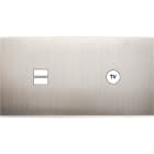 MODELEC - Façade Confidence Laiton Nickel Satine Double Horizontale U1 C1