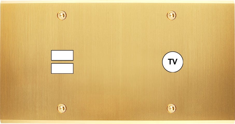 MODELEC - Façade Confidence Laiton Satine Double Horizontale U1 C1 à Vis