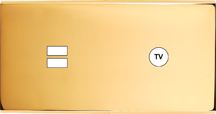 MODELEC - Façade Confidence Laiton Or Miroir Double Horizontale U1 C1