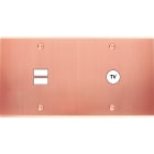 MODELEC - Façade Confidence Laiton Cuivre Satine Double Horizontale U1 C1 à Vis