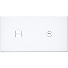 MODELEC - Façade Hitera Blanc Double Horizontale U1 C1