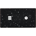 MODELEC - Façade Hitera Terrazzo Noir Double Horizontale U1 C1