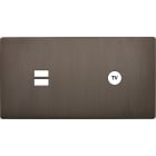 MODELEC - Façade "M" Laiton Canon Fusil Db Horizontale 1 Chargeur USB 1 Prise Tv magnétiq