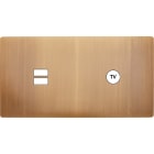 MODELEC - Façade "M" Laiton Vieux Bronze Db Horizontale 1 Chargeur USB 1 Prise Tv magnétiq