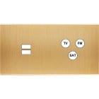 MODELEC - Façade Confidence Laiton Brosse Double Horizontale U1 C3