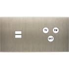 MODELEC - Façade Confidence Laiton Acier Brosse Double Horizontale U1 C3