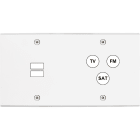 MODELEC - Façade Confidence Laiton Blanc Mat Double Horizontale U1 C3 à Vis