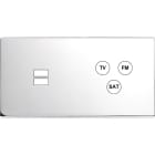 MODELEC - Façade Confidence Laiton Chrome Double Horizontale U1 C3