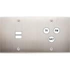 MODELEC - Façade Confidence Laiton Nickel Satine Double Horizontale U1 C3 à Vis