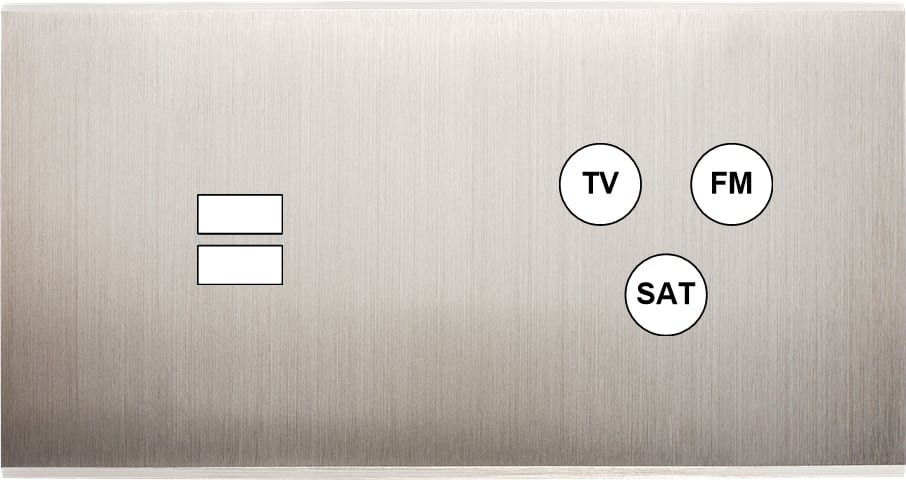 MODELEC - Façade Confidence Laiton Nickel Satine Double Horizontale U1 C3