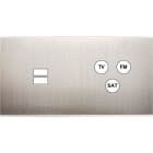 MODELEC - Façade Confidence Laiton Nickel Satine Double Horizontale U1 C3