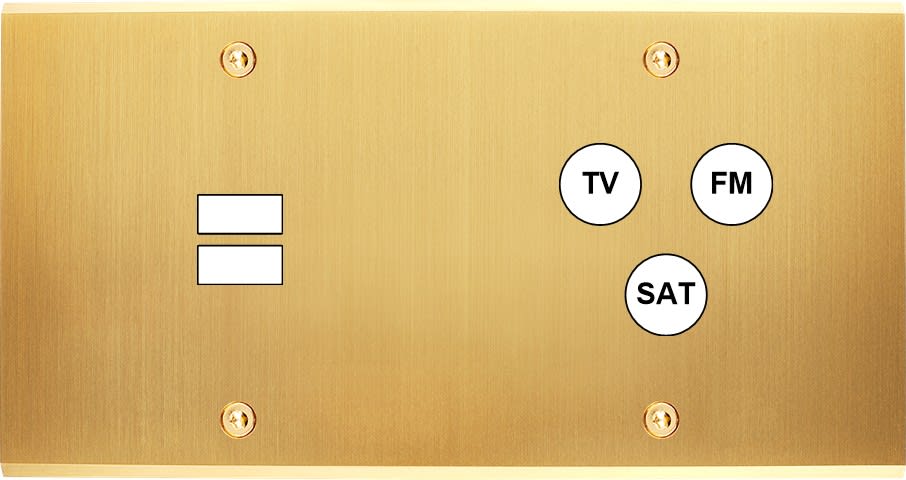 MODELEC - Façade Confidence Laiton Satine Double Horizontale U1 C3 à Vis
