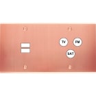 MODELEC - Façade Confidence Laiton Cuivre Satine Double Horizontale U1 C3 à Vis