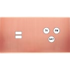 MODELEC - Façade Confidence Laiton Cuivre Satine Double Horizontale U1 C3