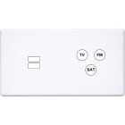 MODELEC - Façade Hitera Blanc Double Horizontale U1 C3