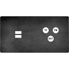 MODELEC - Façade "M" Acier Verni Double Horizontale 1 Chargeur USB 1 Tv-Fm-Sat magnétique