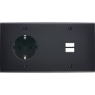 MODELEC - Façade Confidence Laiton Noir Mat Double Horizontale PCK U1 à Vis