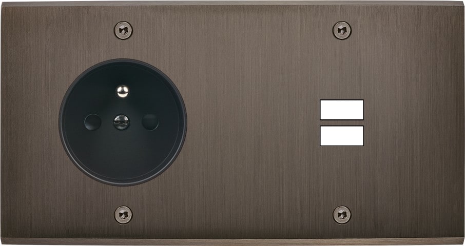 MODELEC - Façade Confidence Laiton Canon De Fusil Double Horizontale PC U1 à Vis