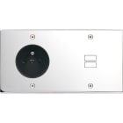 MODELEC - Façade Confidence Laiton Chrome Double Horizontale PC U1 à Vis