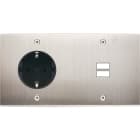 MODELEC - Façade Confidence Laiton Nickel Satine Double Horizontale PCK U1 à Vis