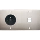 MODELEC - Façade Confidence Laiton Nickel Satine Double Horizontale PC U1 à Vis