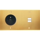 MODELEC - Façade Confidence Laiton Satine Double Horizontale PC U1 à Vis