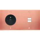 MODELEC - Façade Confidence Laiton Cuivre Satine Double Horizontale PC U1 à Vis