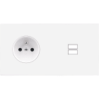 MODELEC - Façade Confidence Laiton Blanc Email Double Horizontale PC U1