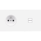 MODELEC - Façade Confidence Laiton Blanc Email Double Horizontale PC U1