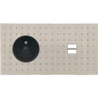 MODELEC - Façade Empreintes POINT Nickel Satiné Double Horizontale Prise de Courant U1 M