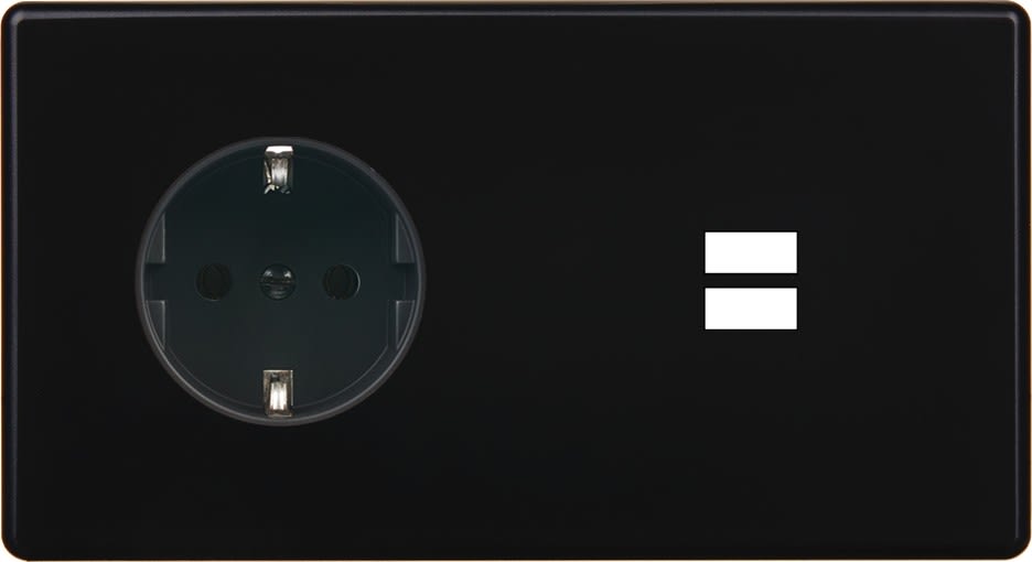 MODELEC - Façade Hitera Noir Soft Touch Soft Double Horizontale PCK U1