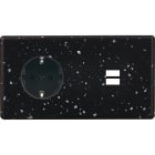 MODELEC - Façade Hitera Terrazzo Noir Double Horizontale PCK U1